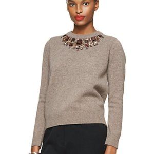 Kate Spade cashmere sweater with jewel neckline